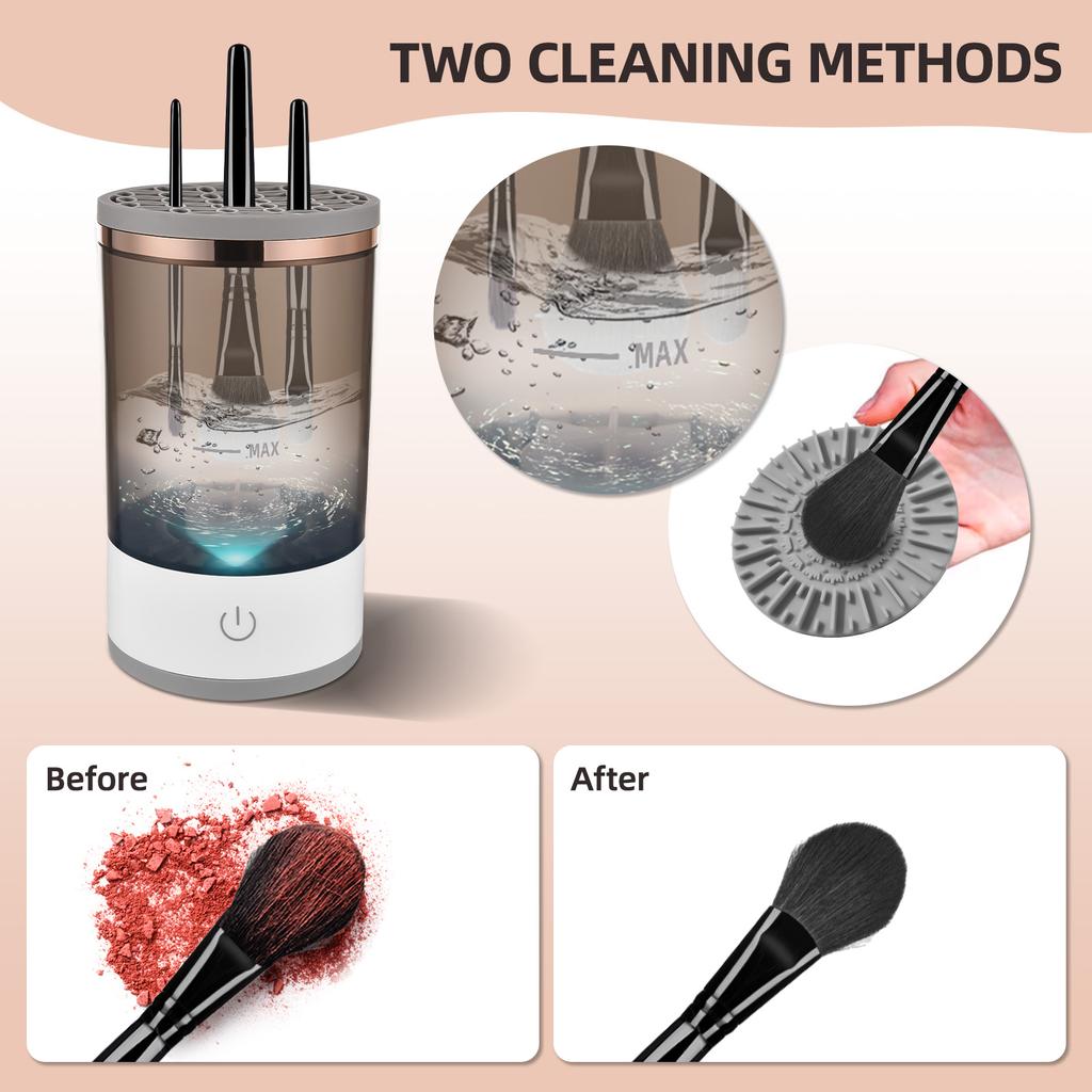 Electric Makeup Brush Cleaner | Portable | Automatic | 3 In 1 USB - Auré Beauty